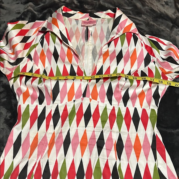 Pinupgirl Harlequin Vintage Retro Pinup Top - Picture 5 of 5